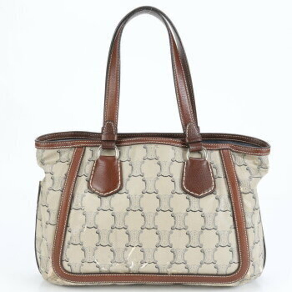 Celine Paris Macadam Triomphe Bag Tote Handbag Be… - image 3